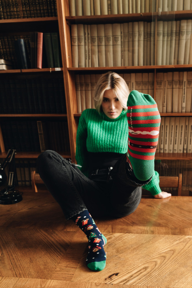 Kojinės Elf 078-A048 Mėlyna