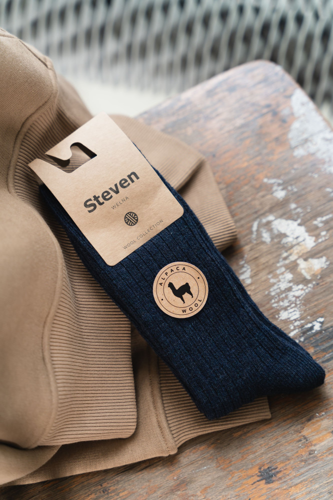 Kojinės 044-005 Alpaca Mėlyna