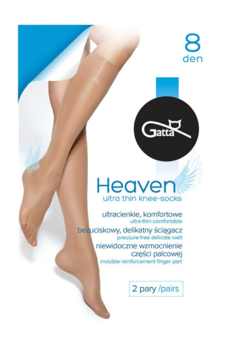 Kojinės iki kelių Heaven 8 Den - juoda