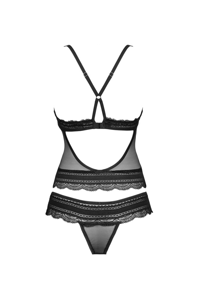Komplektas Ivannes top & thong Juoda