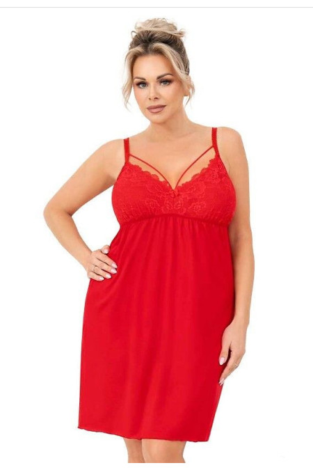 Naktiniai marškiniai Sylvia Plus Raudona