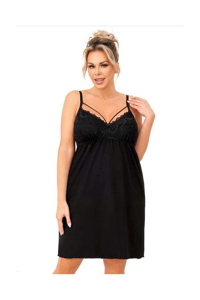 Naktiniai marškiniai Sylvia Plus Juoda