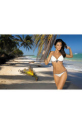 Maudymosi kostiumėlis Megan Ecru + Brown M-251 Ecru-Ruda (83)