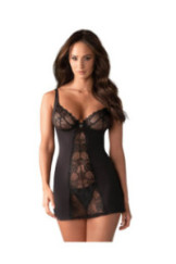 Naktinukai Heartina Chemise Juoda + siaurikės dovanų!