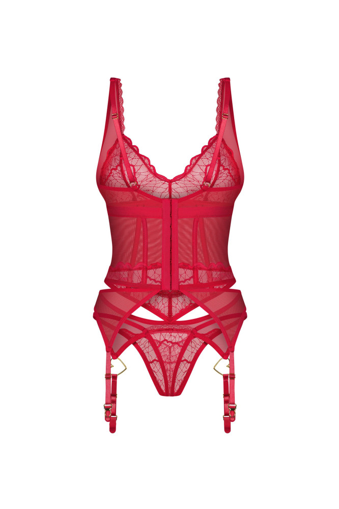 Korsetas Cupide Desir + Siaurikės (stringai)