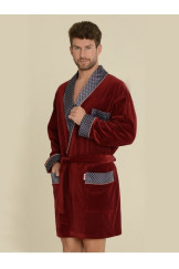 Chalatas 772 Bonjour Trumpas - bordo