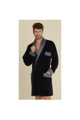 Chalatas 772 Bonjour Trumpas - mėlyna