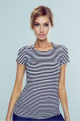 Naktinukai Meg Juostelės Balta-Juoda