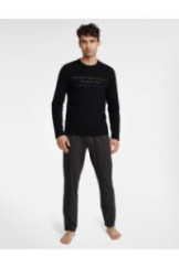 Pižama Insure 40963-99X Juoda-Ciemno Pilka